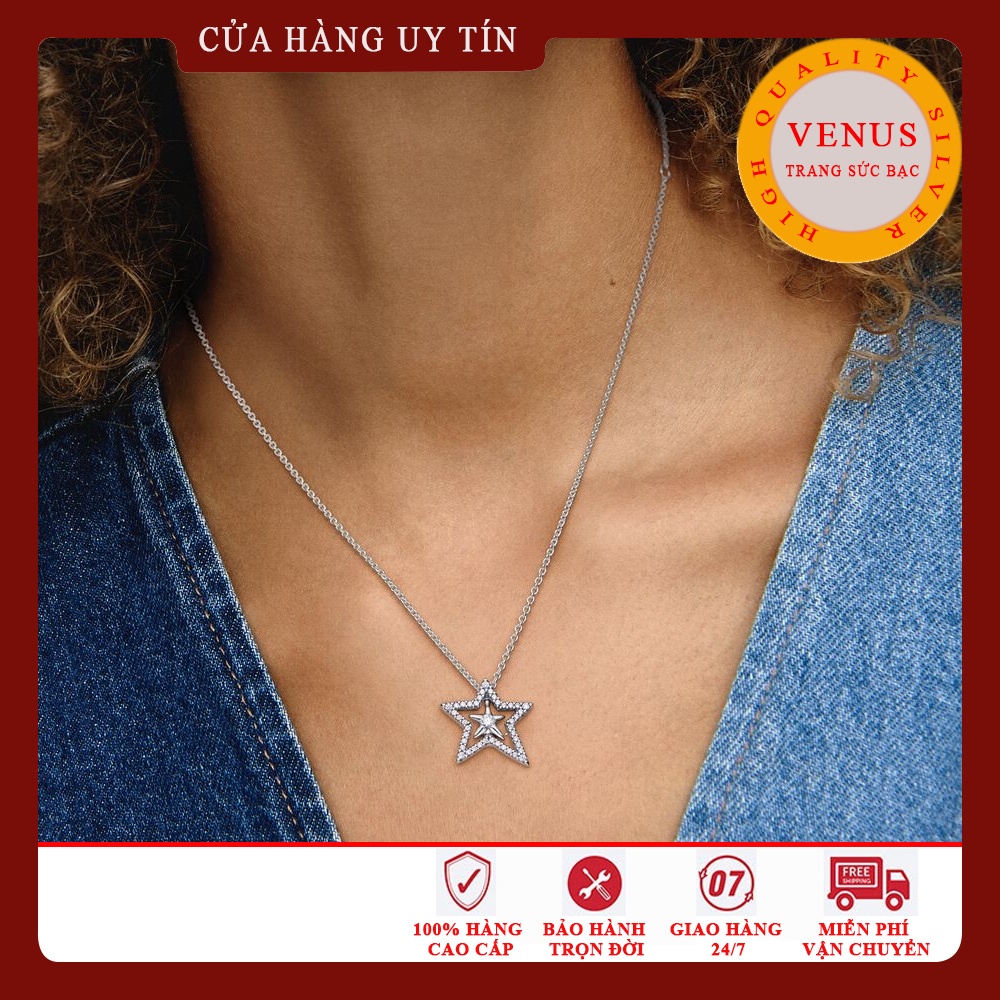 Dây chuyền mặt ngôi sao- Bạc 925 cao cấp- Trang sức bạc Venus