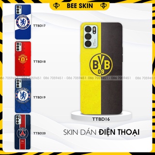 Skin Dán Cho Điện Thoại In Hình CLB Bóng Đá Bộ 4 - Đã Cắt Sẵn, Inbox Mã Máy Cho Shop