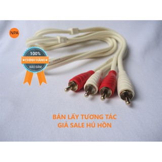 Dây tín hiệu 4 đầu AV (bông sen) chiều dài 0.8m,1.8m,3m - dây cao cấp chính hãng CAF