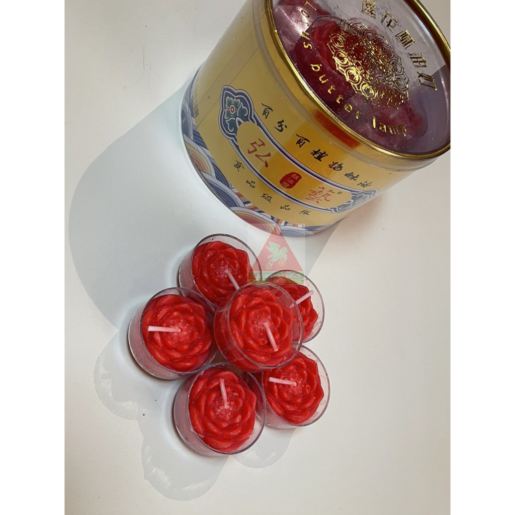 Nến Tealight Sáp Bơ 28 viên Hoa Sen Malaysia