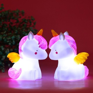 Đèn ngủ mini silicon hình kì lân dễ thương cho phòng trẻ em