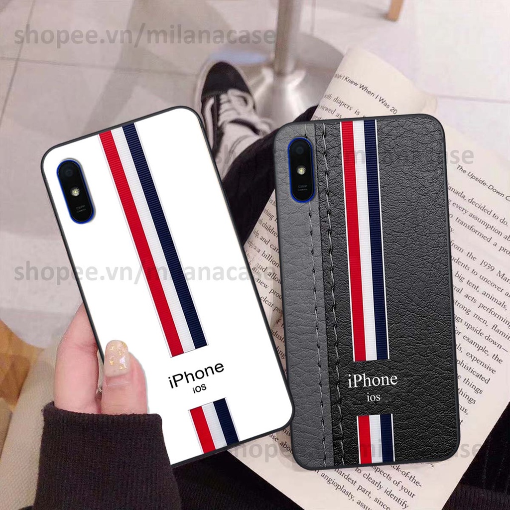 Ốp Xiaomi Redmi 7A / 8A / 9A in giả da phong cách thể thao, cá tính, thời trang