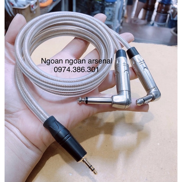 dây 3.5 ra 2 đầu 6 ly(6.35ly) mono hàng chất lượng