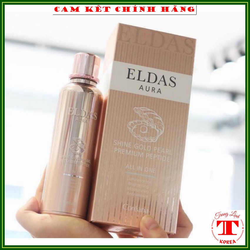 Tinh chất dưỡng Eldas Aura Shine Gold Pearl Premium Peptide All In One 5.0