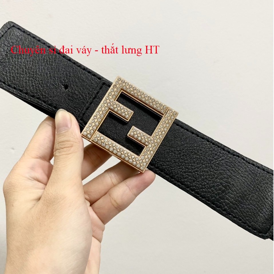 Đai váy belt F đá vuông K33 4cm