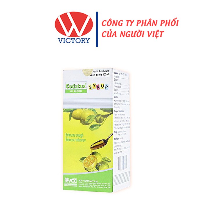 Codatux Syrup  - Giúp Giảm Ho & Viêm Họng - Victory Pharmacy