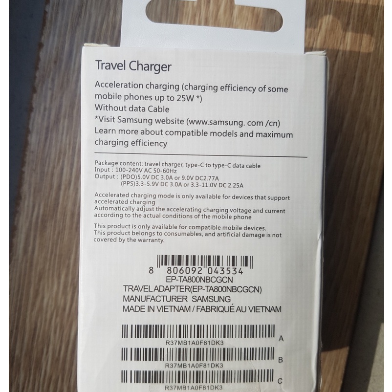 Củ cốc sạc nhanh 25w chính hãng cho các dòng máy sam sung Note 10, Note 10 plus, S20 , S20 plus, Note 20, A70, A71, A80