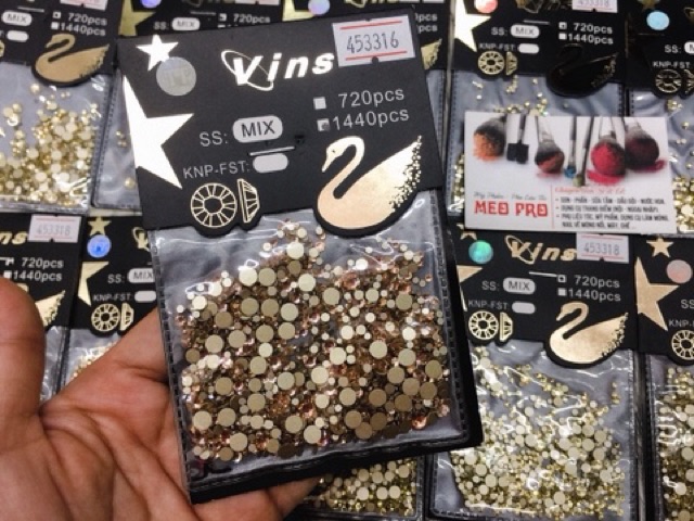Đá gắn móng vins mix size đủ màu