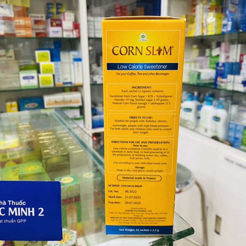 ✅[CHÍNH HÃNG] ĐƯỜNG BẮP ĂN KIÊNG CORN SLIM ( 50 gói ) low calorie sweetener