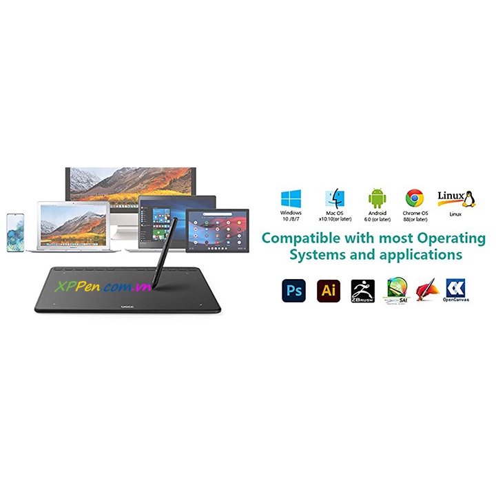Máy tính bảng viết dạy học trực tuyến Ugee S1060 Android, 10 inch, cảm ứng nghiêng, 8192 Levels, 5080 LPI