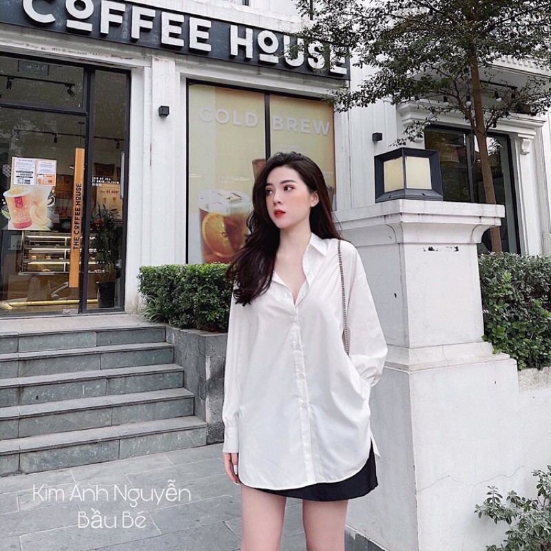 Áo sơ mi trắng trơn nữ chất đẹp [kèm ảnh thật và video]