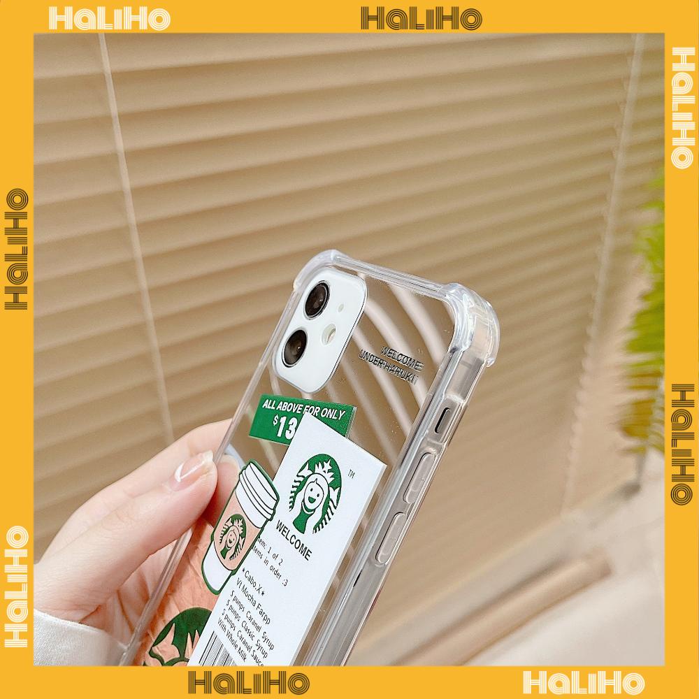 iPhone Case Acrylic HD Mirror Laser Airbag Shockproof Protection Camera Cute Drink Label Compatible For iPhone 11 iPhone 13 Pro Max iPhone 12 Pro Max iPhone 7 Plus iPhone xr