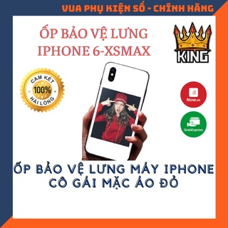Ốp Iphone Cô Gái Mặc Áo Hoodie Màu Đỏ Mũ Đỏ ( Ốp mềm in sần )