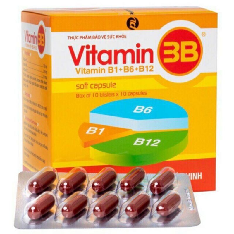 vitamin 3B b1,b6,b12 hộp 100 viên