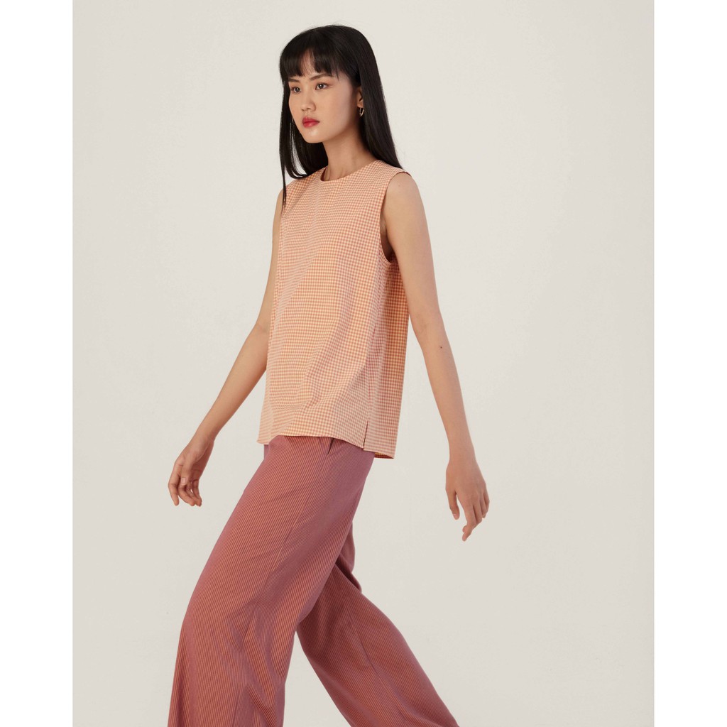 Áo kate cọc tay kẻ sọc Mauve Lines top