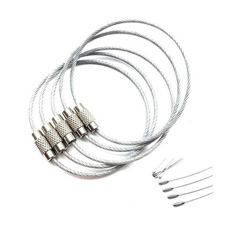 Móc khóa EDC GALANO móc chìa khóa xe, móc khóa balo dây thép dây inox 304 bền chắc vặn vít HG-001302