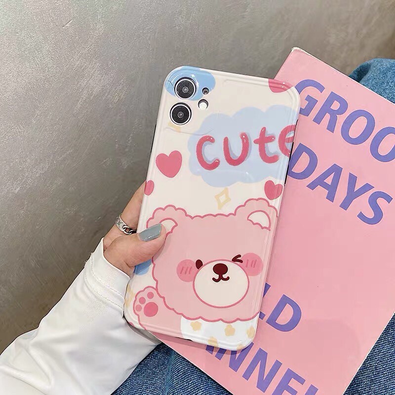 Ốp lưng iphone - BEAR CUTE IMD 6/6plus/6s/6splus/7plus/8plus/x/xs/xsamx/11/11promax YT Case