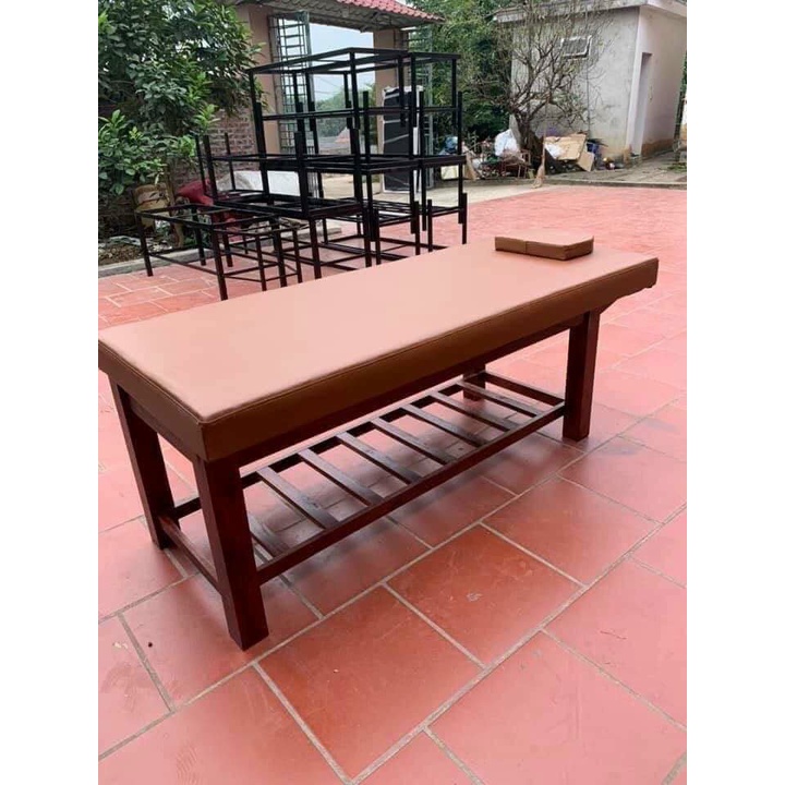 Giường Gỗ Spa, Giường Gỗ Body Spa, Giường Gỗ Massage - Mẫu Thụt Đầu - Luôn Có Hàng