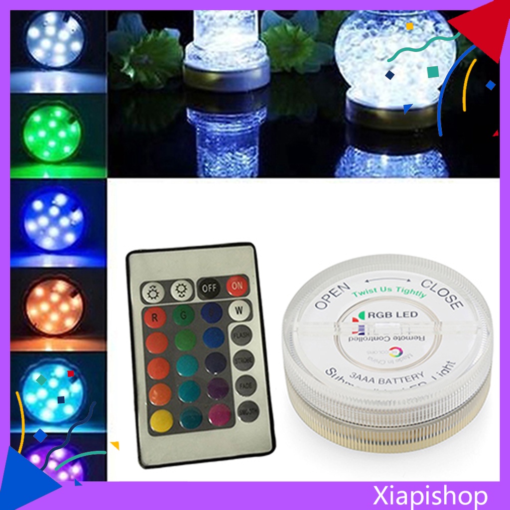 Đèn LED 10 Bóng Chống Thấm Nước Có Điều Khiển Từ Xa Cho Bình Hoa / Bể Cá / Tiệc Cưới