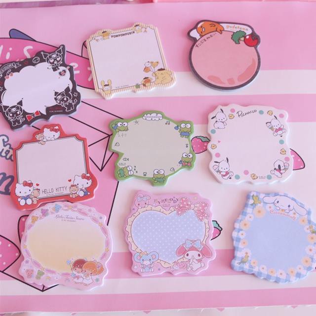SANRIO Set 30 tờ giấy ghi chú họa tiết hoạt hình dễ thương