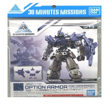 Mô hình lắp ráp phụ kiện 30MM 1/144 OPTION ARMOR FOR COMMANDER TYPE [PORTANOVA EXCLUSIVE/ NAVY] Bandai OP-13