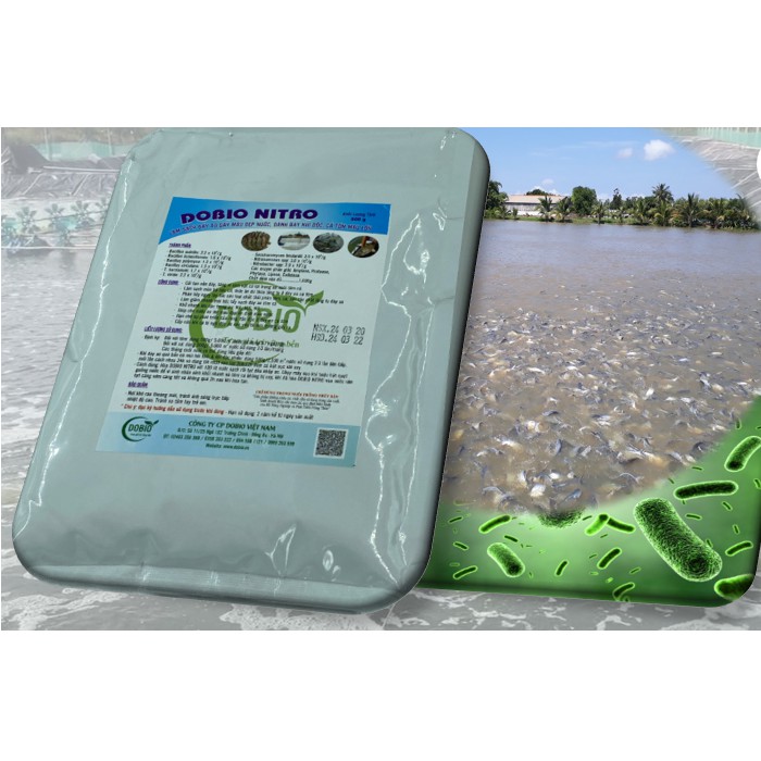 DOBIO NITRO CHẾ PHẨM SINH HỌC MEN VI SINH XỬ LÝ LÀM SẠCH ĐÁY AO NUÔI TÔM CÁ TỐT NHẤT GÓI 500G