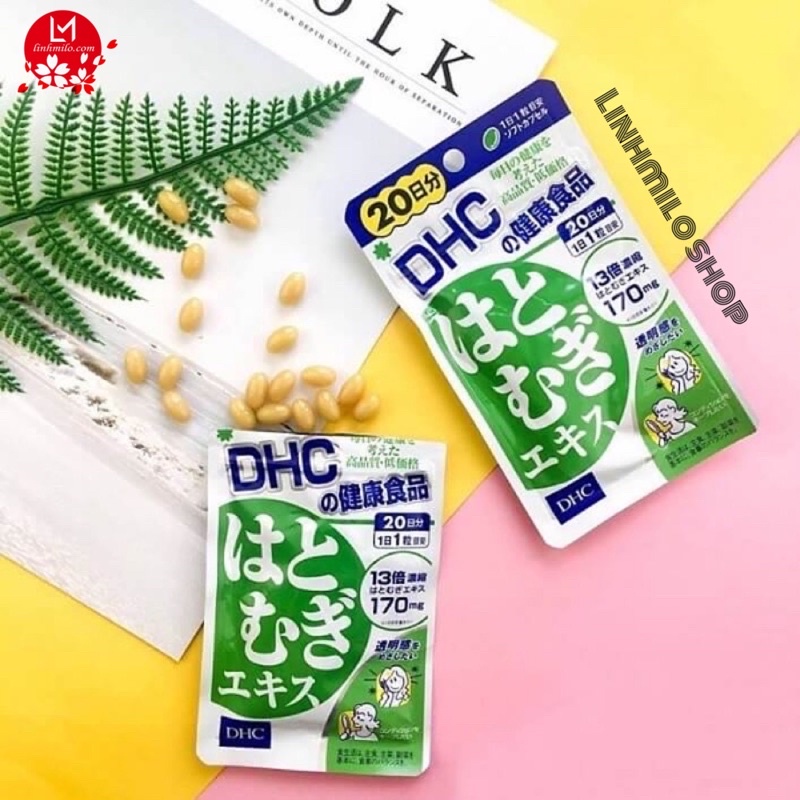 Viên Uống làm trắng da coix DHC Nhật gói 20 viên giúp dưỡng trắng sâu,giảm thâm mờ nám.