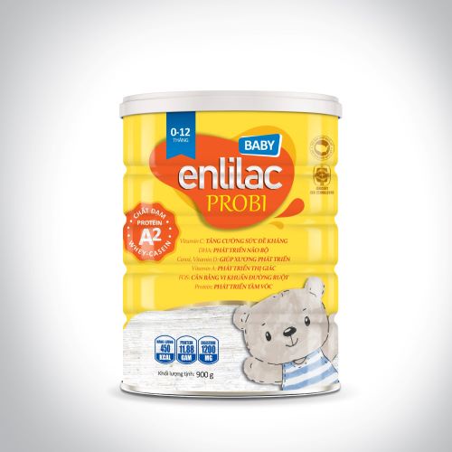Sữa Enlilac Probi Protein A2 Baby  lon 400g, 900g - Hỗ trợ tăng cường sức đề kháng cho bé, giúp bé khỏe mạnh, phát triển