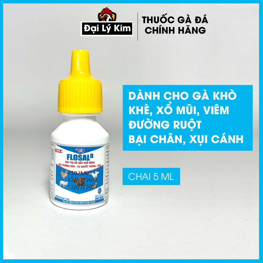 Sản phẩm cho gà khò khè, xổ mủi, hen gà Flosal, chai 10ml