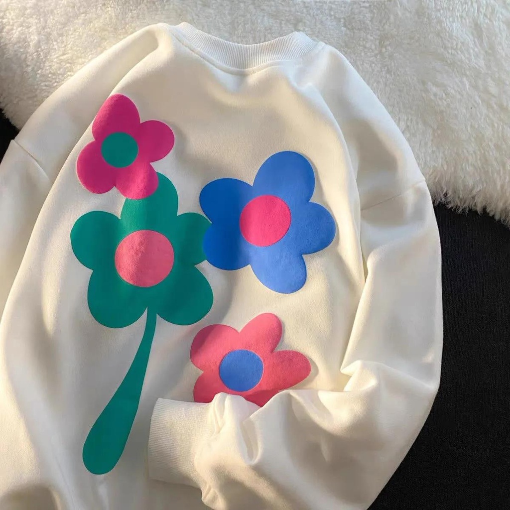 NRVP Áo Thun Nữ Dài Tay Cổ Tròn Thời Trang Hàn