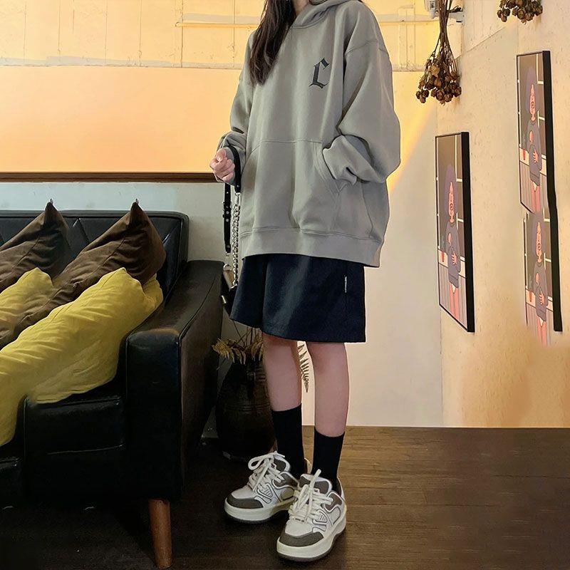 Áo Hoodie Dáng Rộng In Họa Tiết Thổ Cẩm Kiểu Đường Phố Mỹ Thời Trang Thu Đông Cá Tính