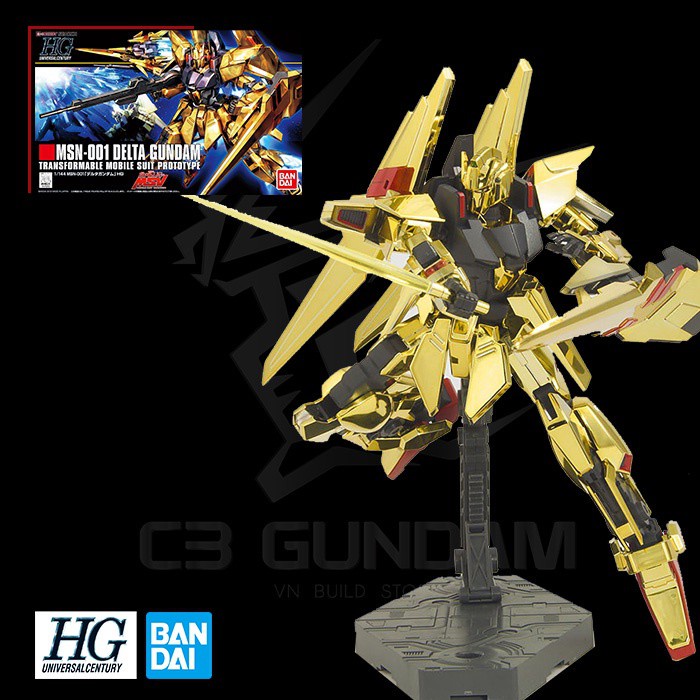 [BANDAI] MÔ HÌNH LẮP RÁP GUNDAM HG 136 1/144 MSN-001 DELTA GUNDAM HGUC GUNPLA CHÍNH HÃNG NHẬT BẢN