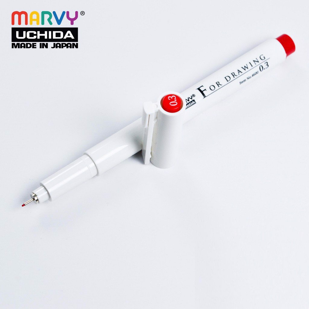 Bút kim số đi nét vẽ kỹ thuật MARVY For Drawing 4600 – Màu đỏ