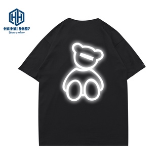 Áo Thun Phản Quang Gấu LilBear Cotton 75% Form Rộng Unisex Nam Nữ Rẻ Đẹp HaiHaiShop, Ken T-Shirt.