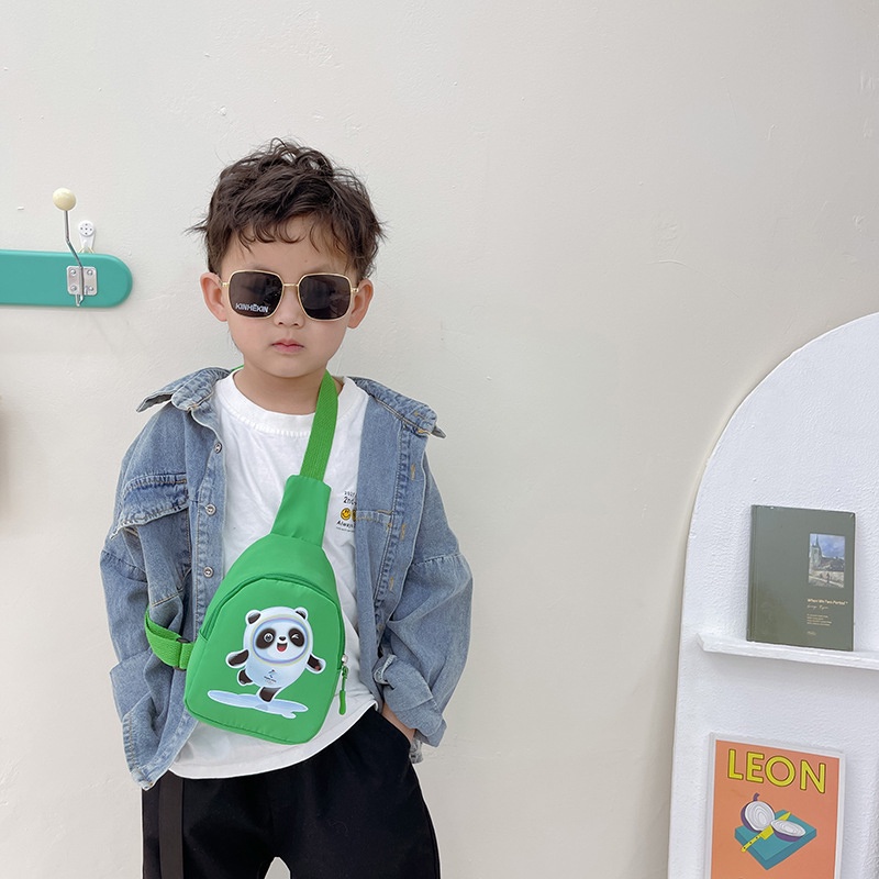 Túi Đeo Chéo Canvas 2022 Họa Tiết Hoạt Hình Cho Bé