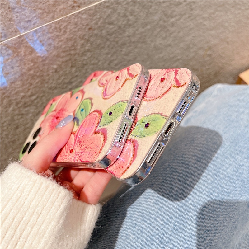 Silicone Ốp Điện Thoại Silicon Hình Hoa Đào Cho iphone 15 11 14 13 x xs xr 12 pro max 7 8 plus
