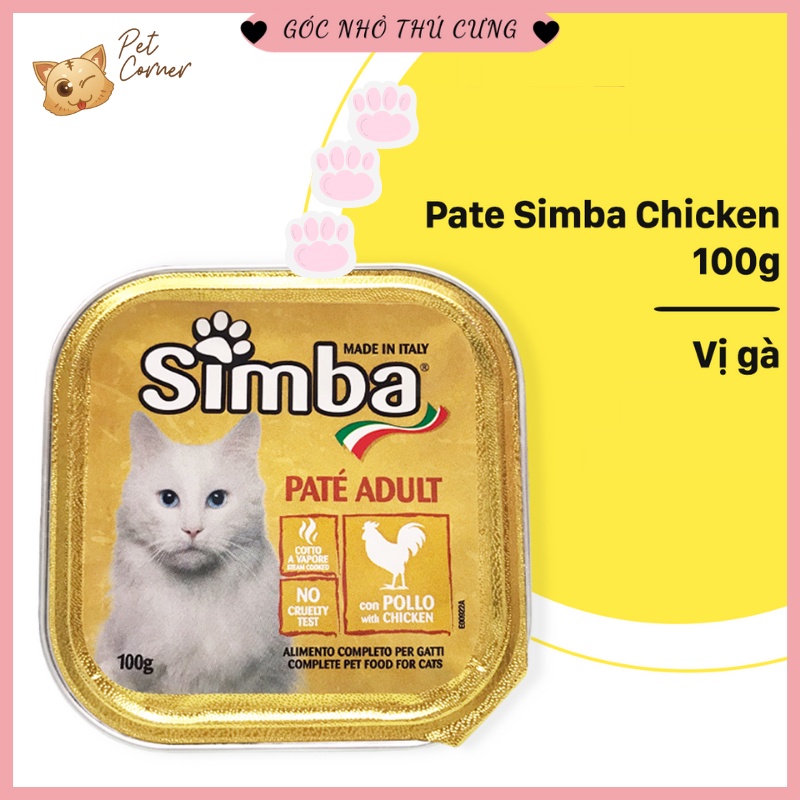 Pate Simba cho mèo 100g - Nhập khẩu Italy