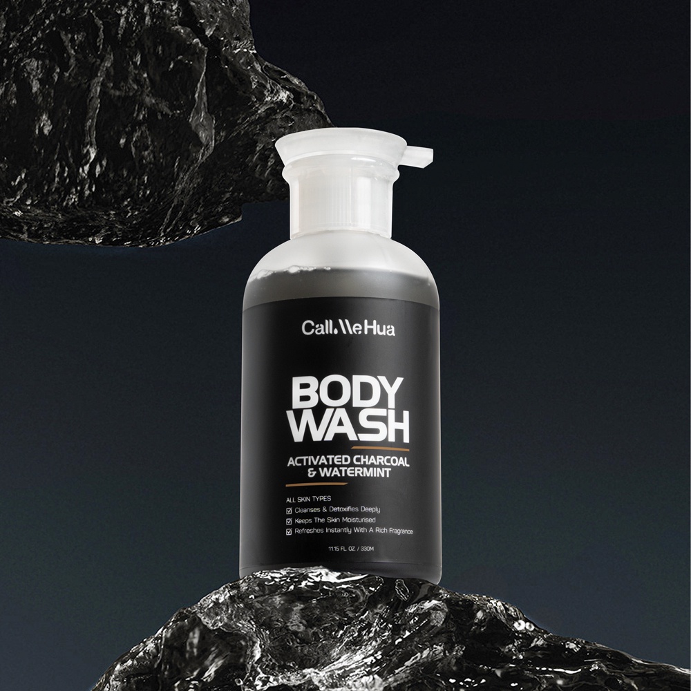 Sữa Tắm Detox Ngừa Mụn Cân Bằng Dầu Thừa Activated Charcoal & Watermint Body Wash CallMeHua 330ml/chai