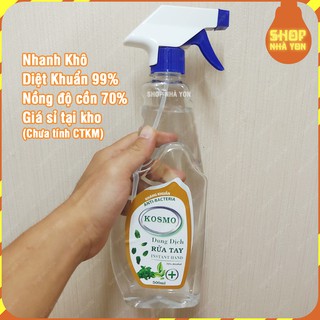 Dung dịch rửa tay kosmo 500ml diệt khuẩn 99% vòi xịt