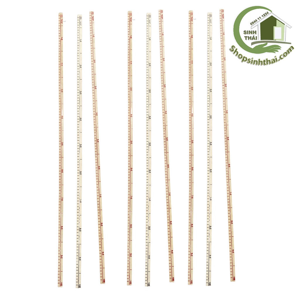 Thước gỗ đo cm, thước dài 1 mét  - bản rộng 2cm x dày 1cm