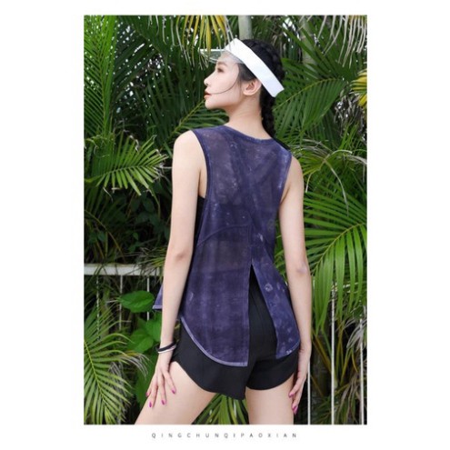 Áo tanktop nữ tập thể thao Louro LA71, kiểu áo tập gym, yoga, zumba nữ sát nách chất liệu thoáng mát, siêu co giãn (AT7)