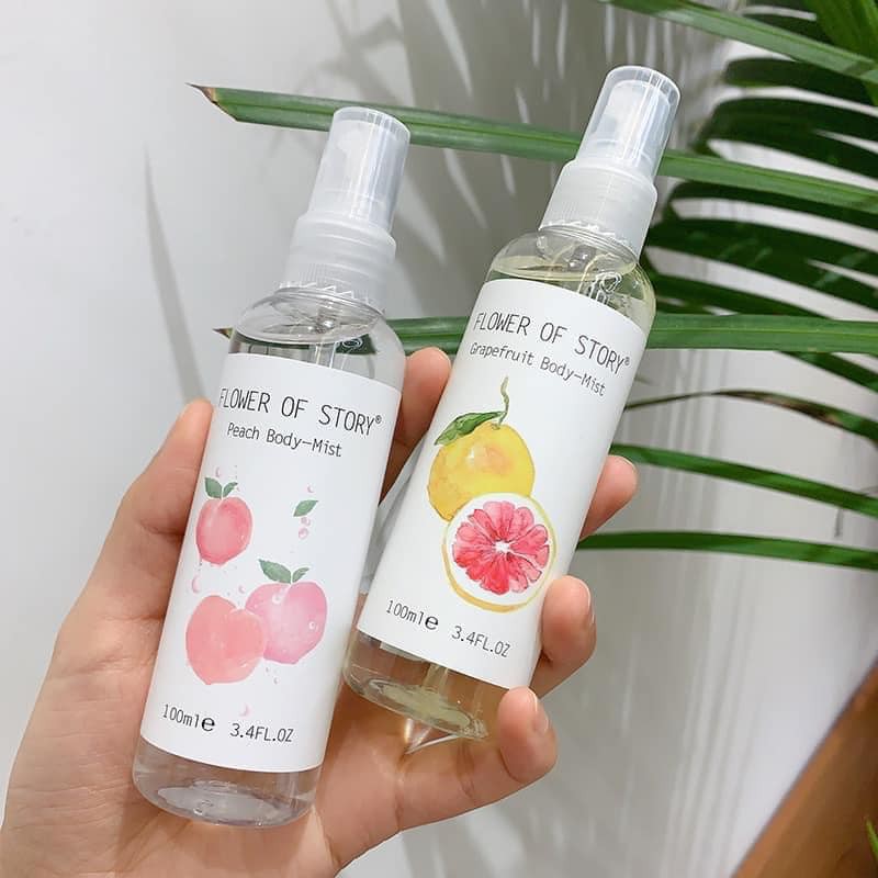 🍑F074 B2 Nước Hoa Nữ, Xịt Thơm Body-Mist Flower Of Story 100ml Siêu Thơm