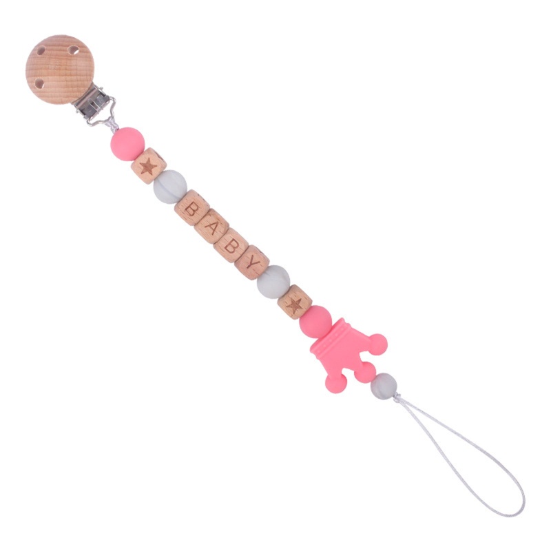 Kẹp Núm Vú Giả Bằng Silicon Hình Vương Miện Dễ Thương Cho Bé Sơ Sinh Mọc Răng