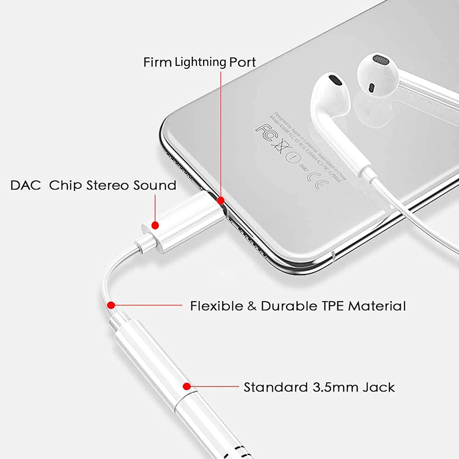 Dây Cáp Chuyển Đổi Âm Thanh Jack Cắm 3.5mm Cho Ipad Iphone 11 / 12 Pro Max