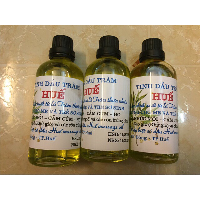 Tinh dầu tràm Huế nguyên chất lọ tròn 100 ml hàng loại 1