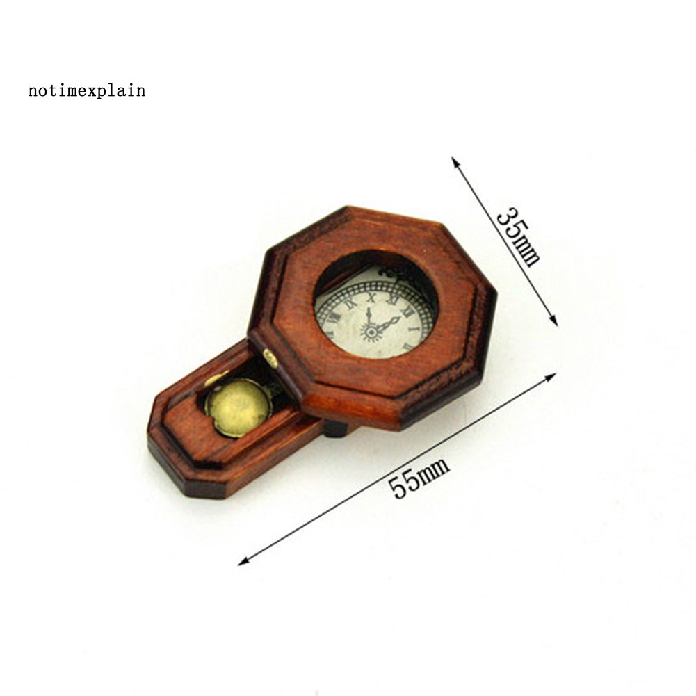 Đồng hồ tự bảng tên bằng gỗ mini cho nhà búp bê