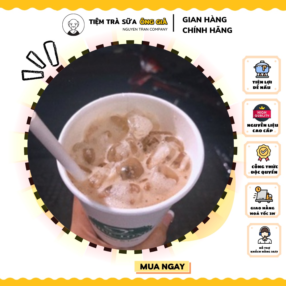 Set Nguyên Liệu Pha Trà Sữa Phúc Long Thượng Hạng TIỆM TRÀ SỮA ÔNG GIÀ