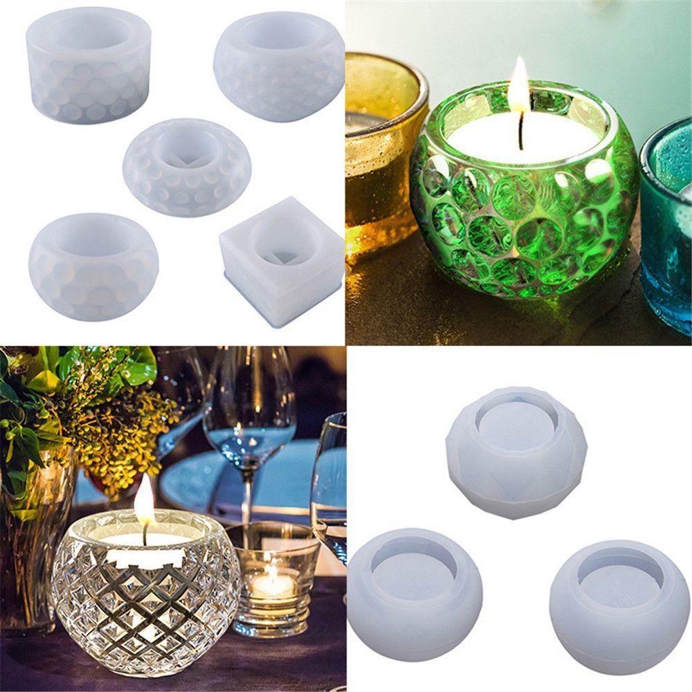 LEISURE Khuôn Silicone Làm Chậu Hoa / Nến Bằng Resin Độc Đáo Trang Trí Nhà Cửa DIY