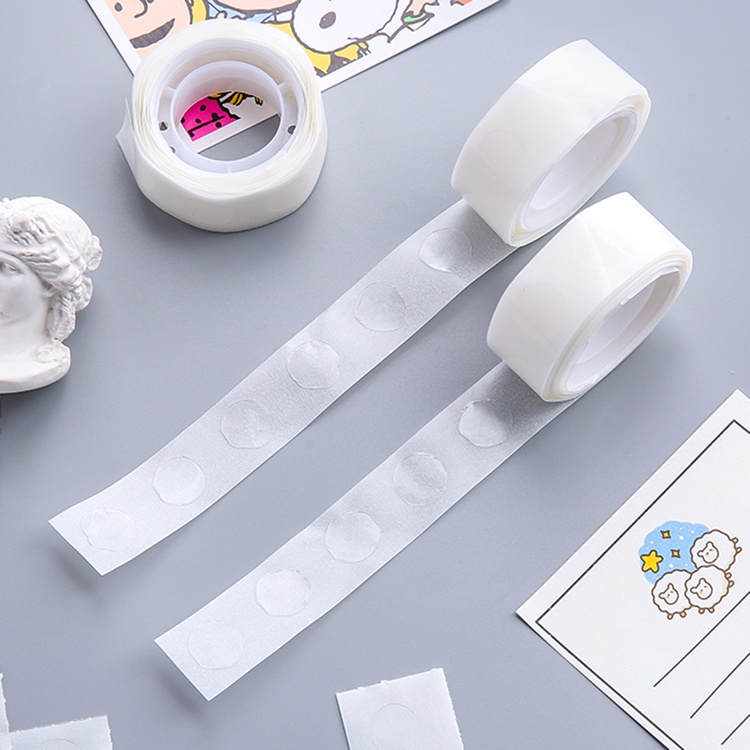 100 gói cuộn băng dính hai mặt trong suốt chấm bi Hình dán bong bóng sinh nhật / đám cưới Tự làm