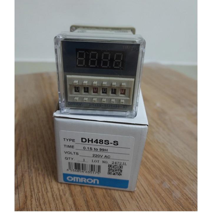 Đồng hồ hẹn giờ timer thời gian OMRON DH48S-S Kèm đế - Hàng mới về